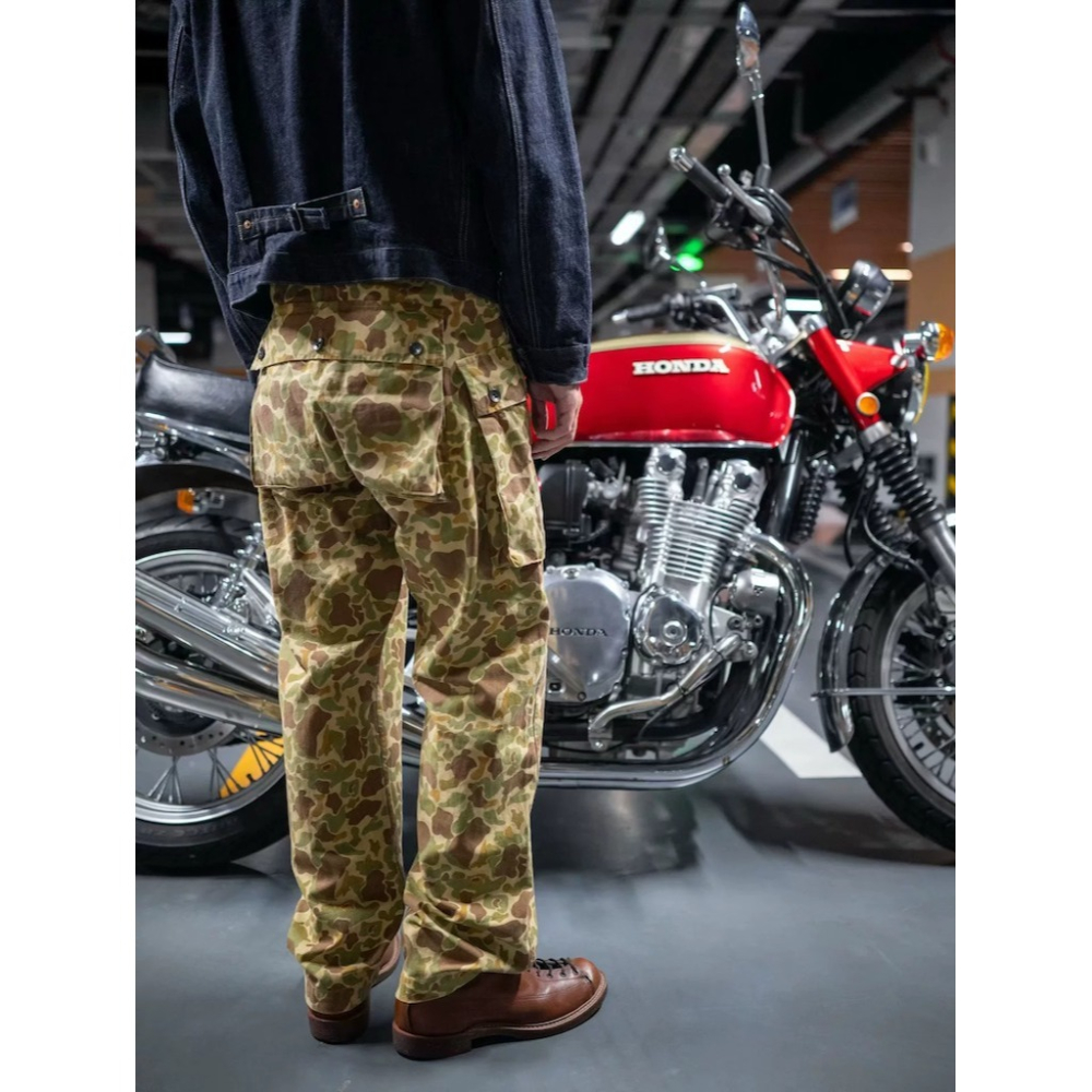 特殊復刻 獵鴨迷彩USMC HBT P44 大口袋 魚骨紋軍褲 Duck Hunter Camouflage-細節圖6