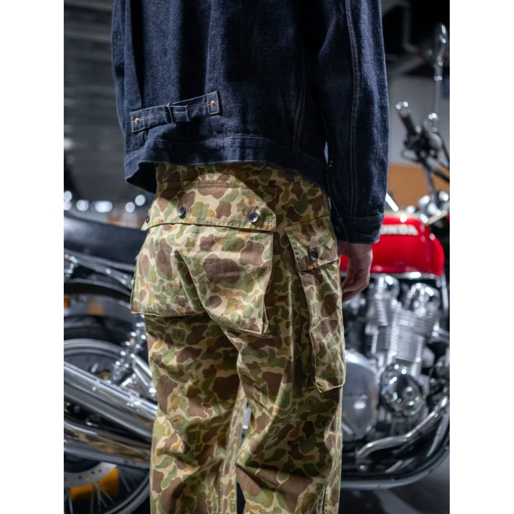 特殊復刻 獵鴨迷彩USMC HBT P44 大口袋 魚骨紋軍褲 Duck Hunter Camouflage-細節圖7