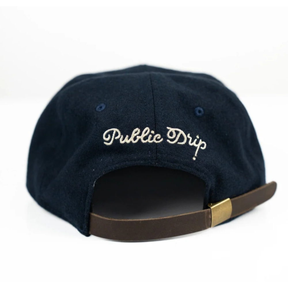 PUBLIC DRIP CLASSIC BASEBALL CAP (NAVY) 棒球帽 羊毛 刺繡 應援帽 卡車帽-細節圖3