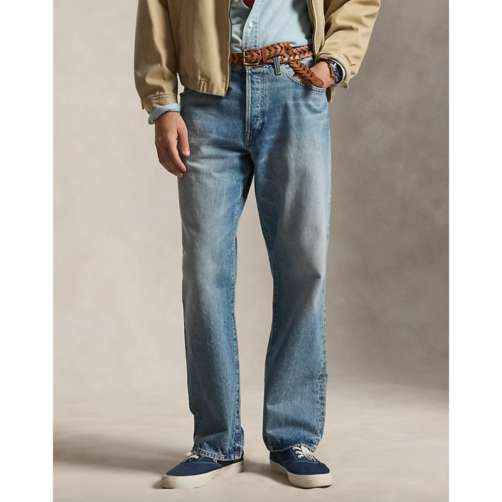 90s Vintage Classic Jean 墨西哥製 100% 純棉 高腰直筒牛仔褲 日常穿搭 水洗單寧長褲-細節圖3