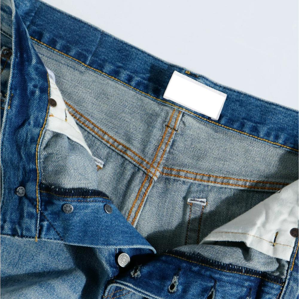 90s Vintage Classic Jean 墨西哥製 100% 純棉 高腰直筒牛仔褲 日常穿搭 水洗單寧長褲-細節圖7