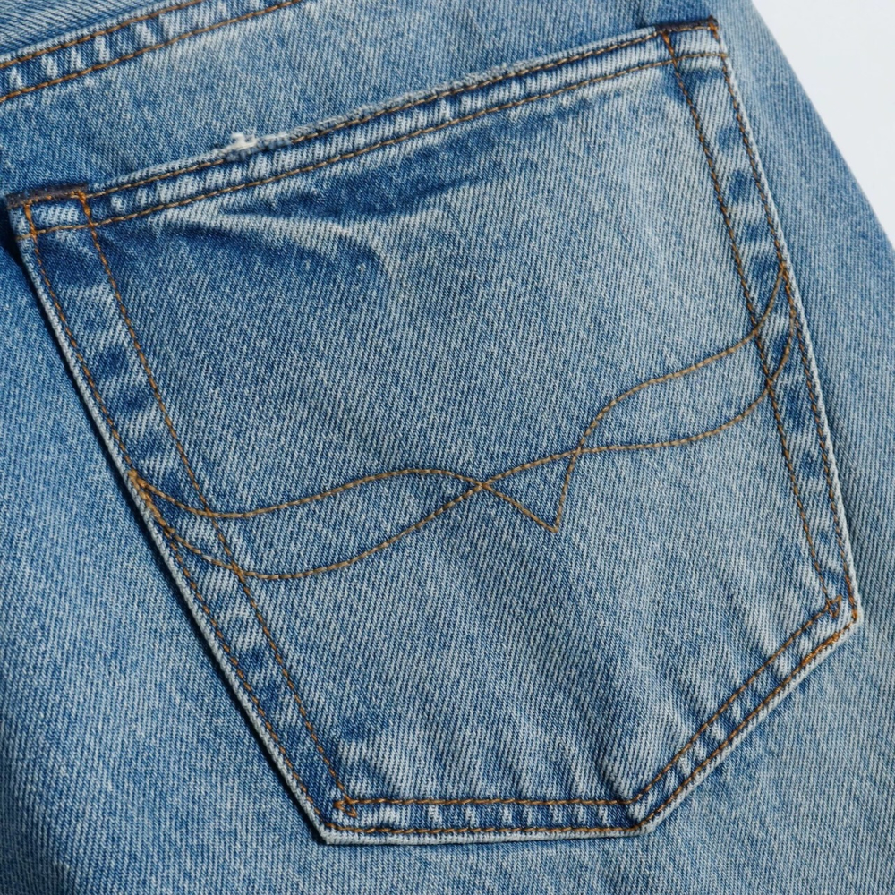 90s Vintage Classic Jean 墨西哥製 100% 純棉 高腰直筒牛仔褲 日常穿搭 水洗單寧長褲-細節圖8
