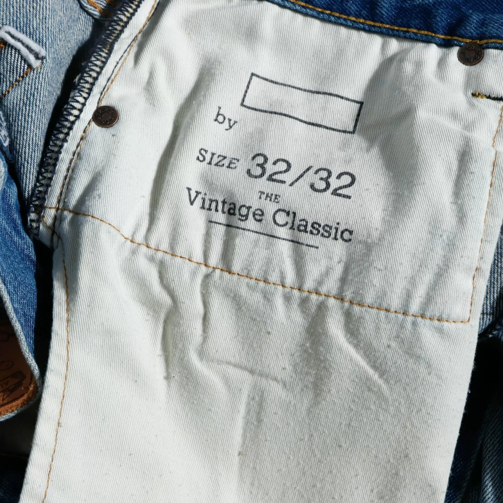 90s Vintage Classic Jean 墨西哥製 100% 純棉 高腰直筒牛仔褲 日常穿搭 水洗單寧長褲-細節圖9