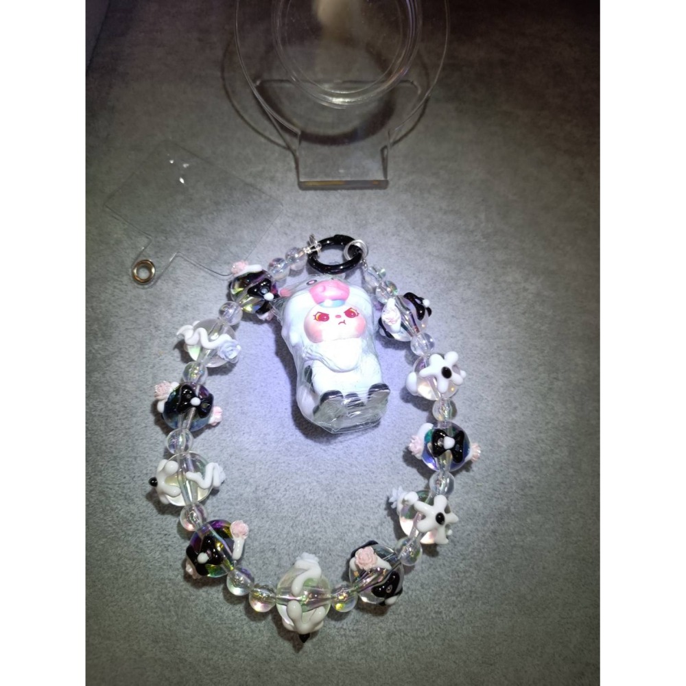 小乳牛手機吊飾附墊片(夜光)-細節圖2