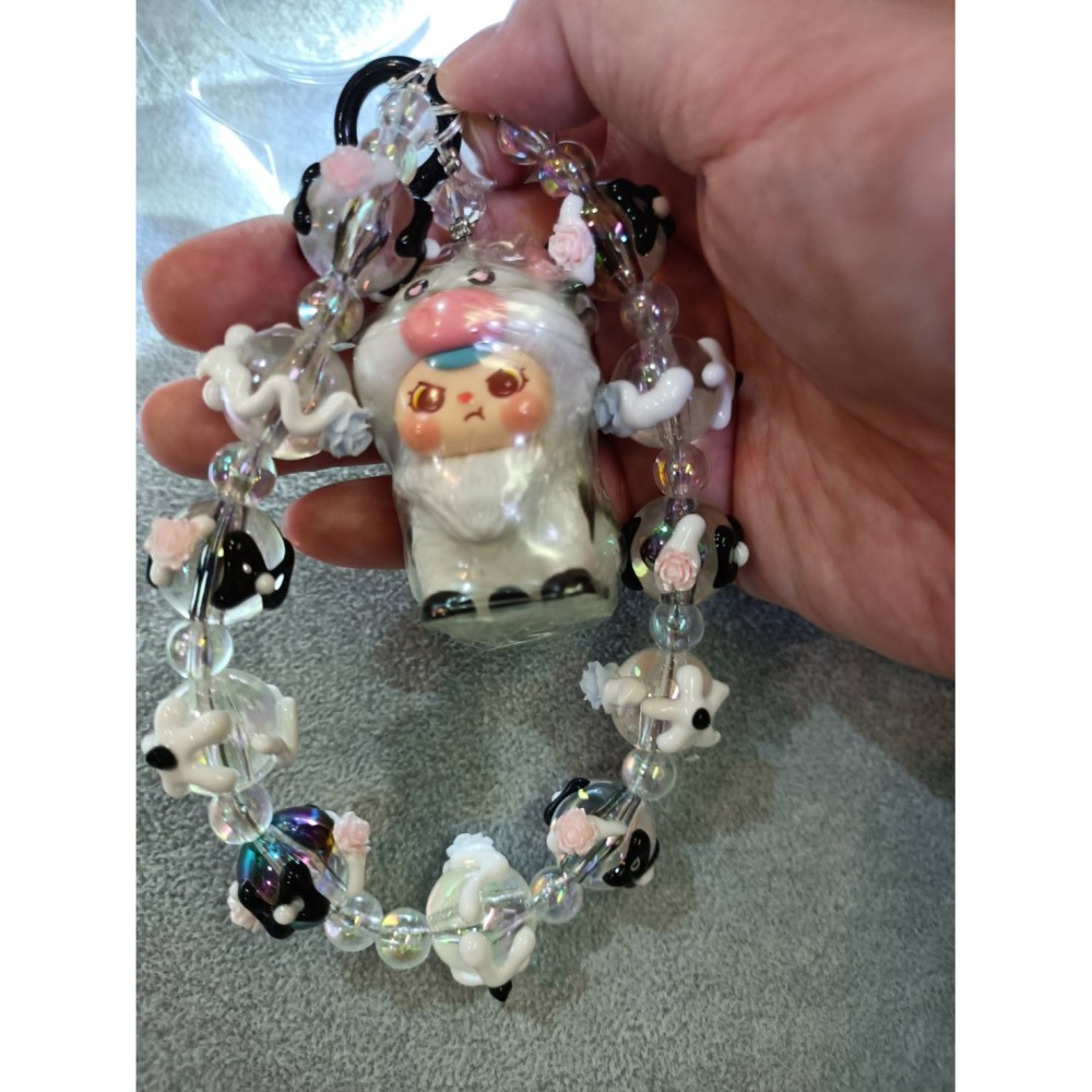 小乳牛手機吊飾附墊片(夜光)-細節圖3