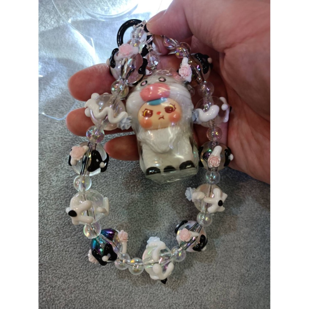 小乳牛手機吊飾附墊片(夜光)-細節圖4