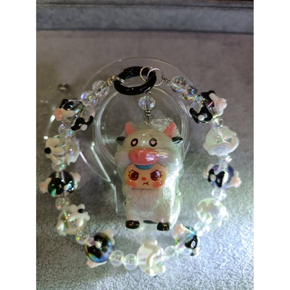 小乳牛手機吊飾附墊片(夜光)-細節圖5