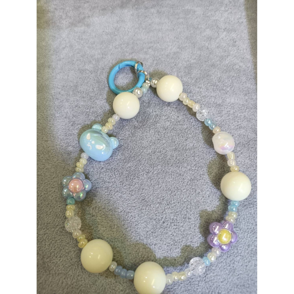 藍色小熊手機吊飾-細節圖2