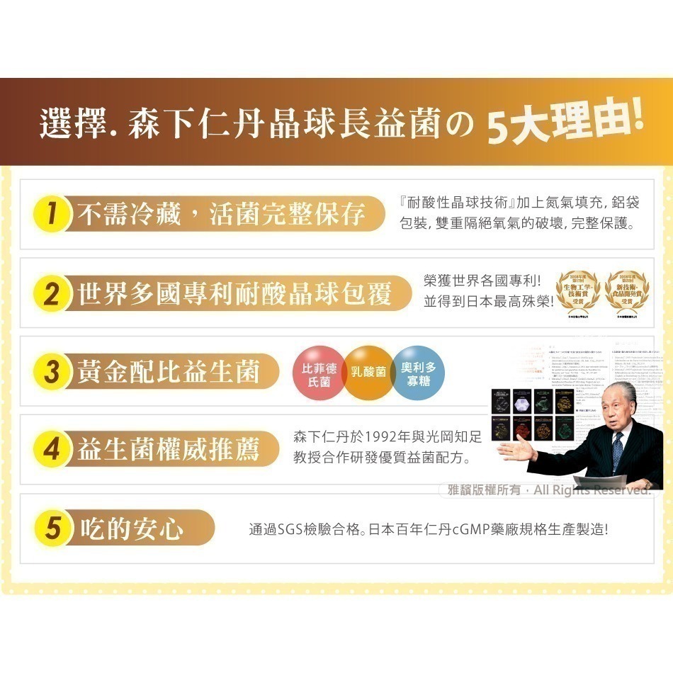 (加碼送6條)森下仁丹益生菌｜100+10晶球長益菌-頂級版(30條x3盒)-細節圖7