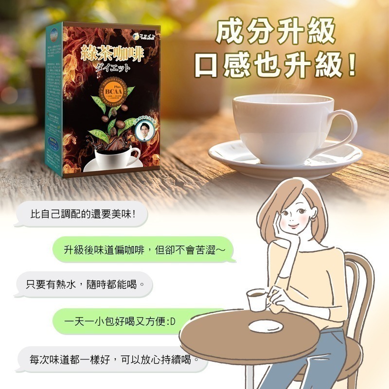 日本FINE綠茶咖啡新一代BCAA速孅飲(10包/盒x8盒)-細節圖9