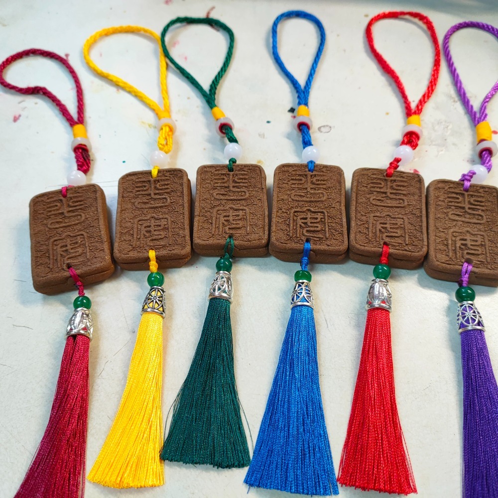 單面四方平安古式香包（香牌）-細節圖2