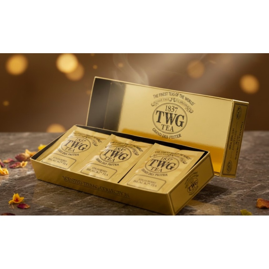 【快速出貨】TWG手工純棉無毒茶包禮盒 一起挺棒球禮物送禮禮盒 非唐寧茶 新加坡國際貴婦 茶款請見敘述 紅茶 綠茶-細節圖2