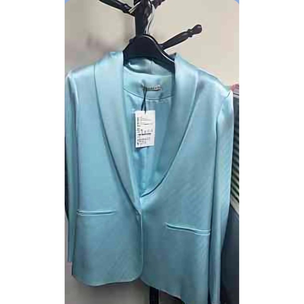 僅穿過一次 時尚水藍alice+olivia專業西裝外套短褲 西裝套裝 女神女王節禮物送禮 特價-細節圖2
