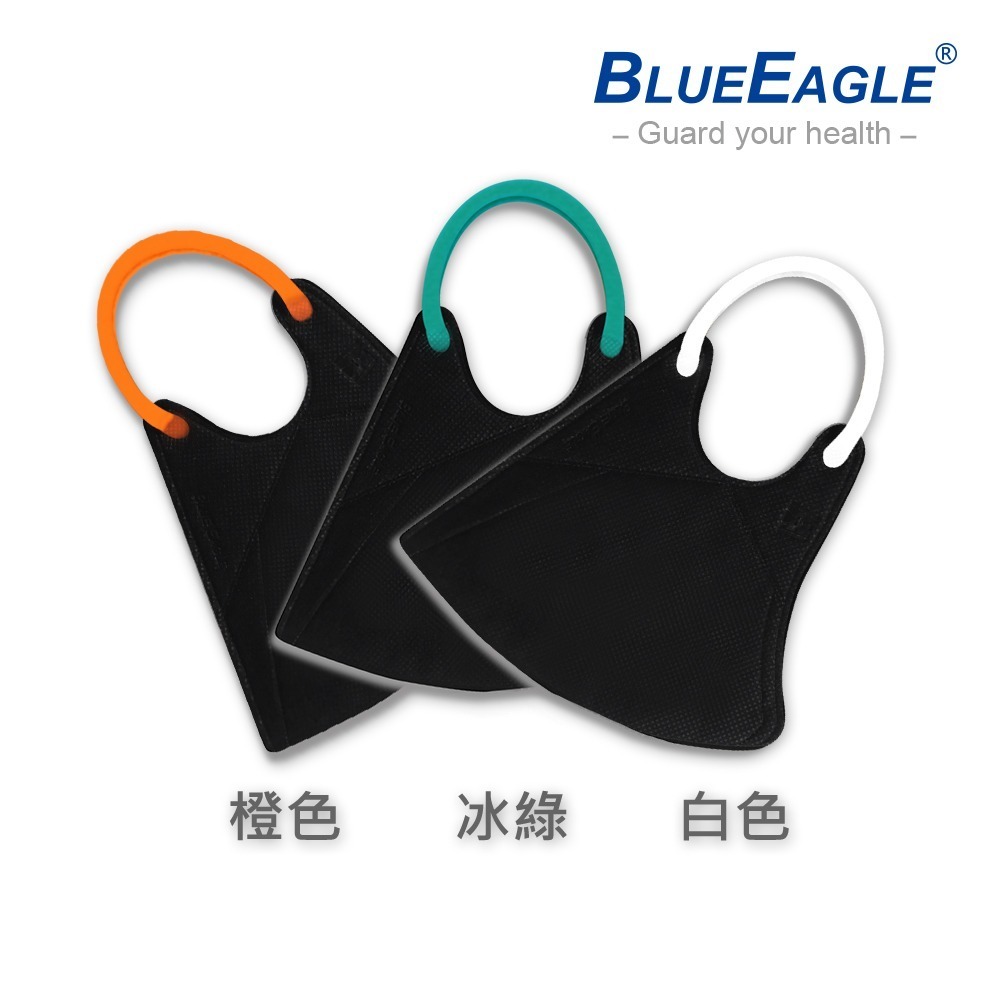 藍鷹牌 N95醫用立體型成人口罩 極簡黑系列 30片x1盒 三款耳帶顏色可選-規格圖6