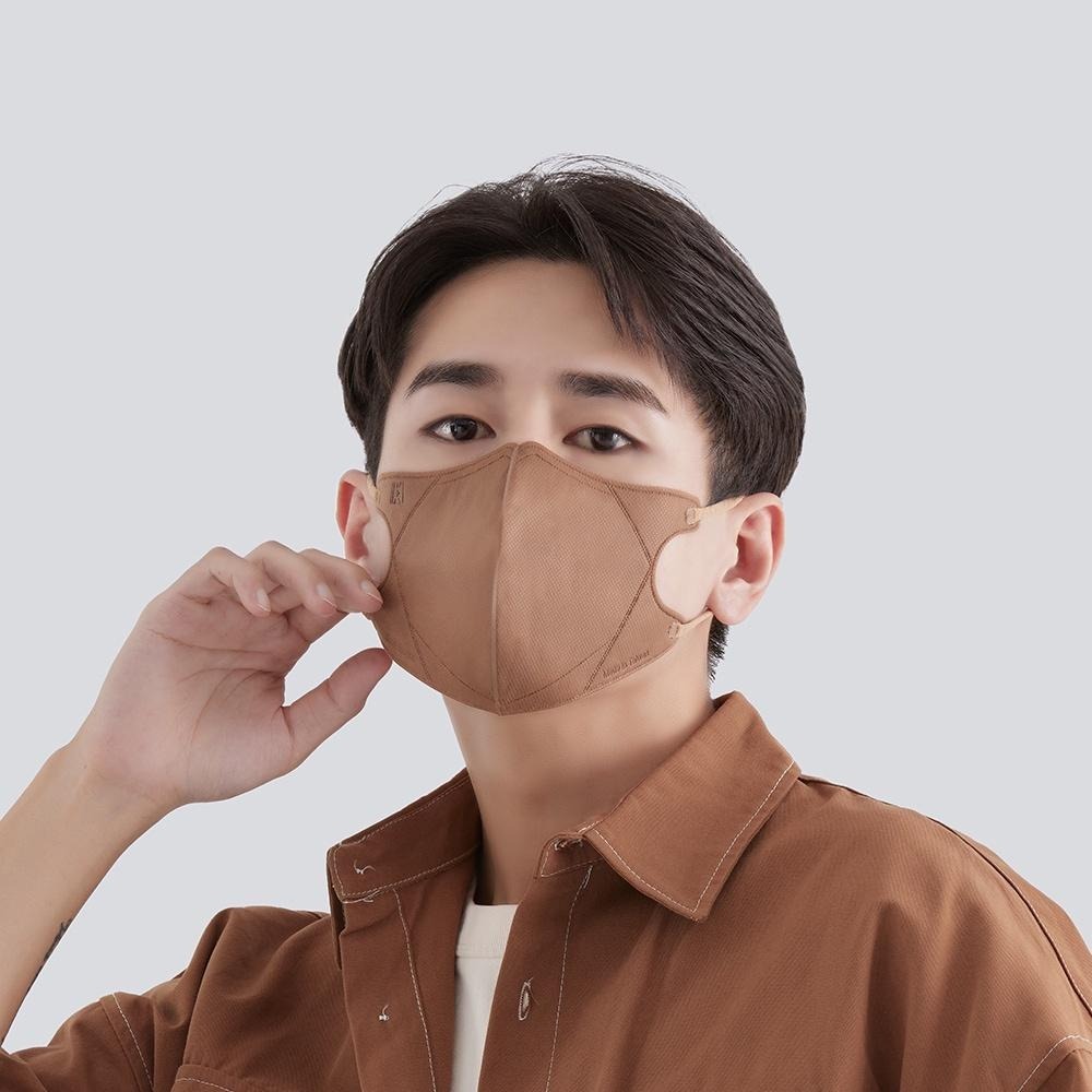 藍鷹牌 N95醫用立體型成人口罩 三色綜合魅力款 酒紅色-栗鼠棕-霧灰色 30片x1盒-細節圖2