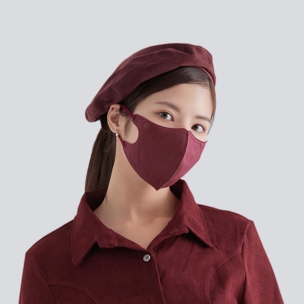 藍鷹牌 N95醫用立體型成人口罩 三色綜合魅力款 酒紅色-栗鼠棕-霧灰色 30片x1盒-細節圖6
