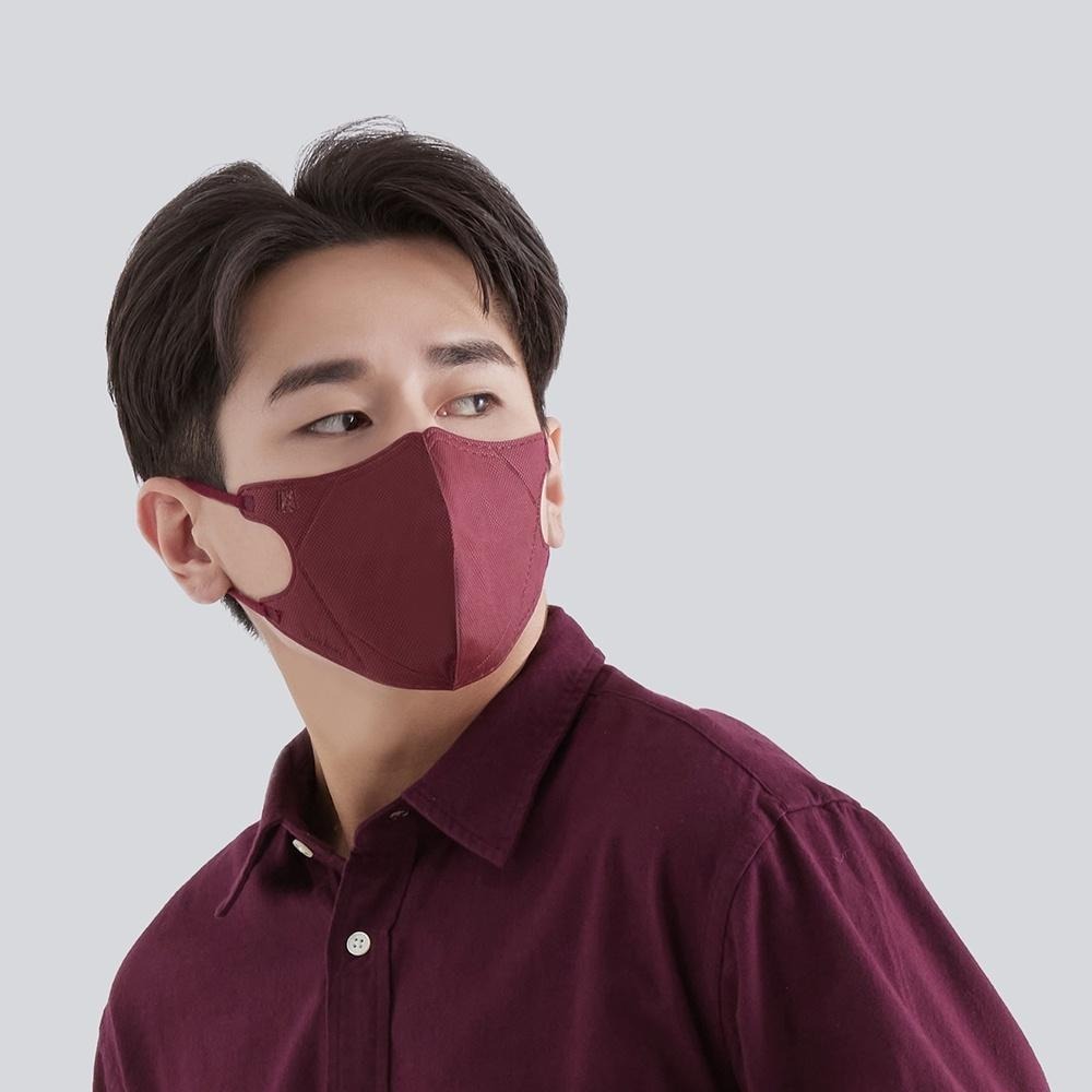 藍鷹牌 N95醫用立體型成人口罩 三色綜合魅力款 酒紅色-栗鼠棕-霧灰色 30片x1盒-細節圖7