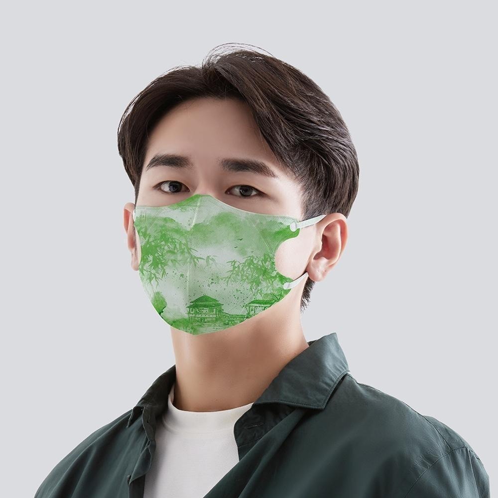 藍鷹牌 N95立體型成人醫用口罩 歲寒三友系列 10片x1盒-細節圖3