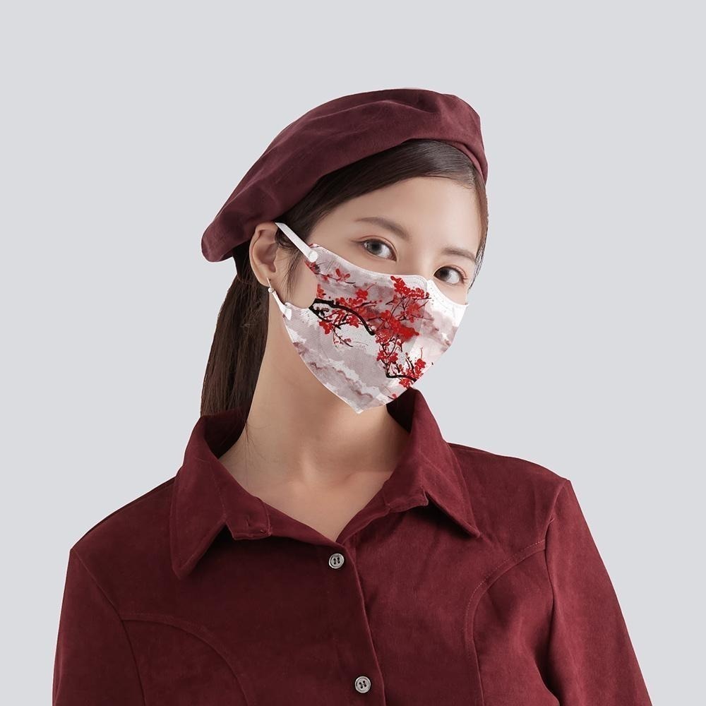 藍鷹牌 N95立體型成人醫用口罩 歲寒三友系列 10片x1盒-細節圖4