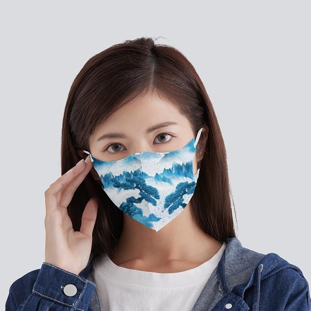 藍鷹牌 N95立體型成人醫用口罩 歲寒三友系列 10片x1盒-細節圖2