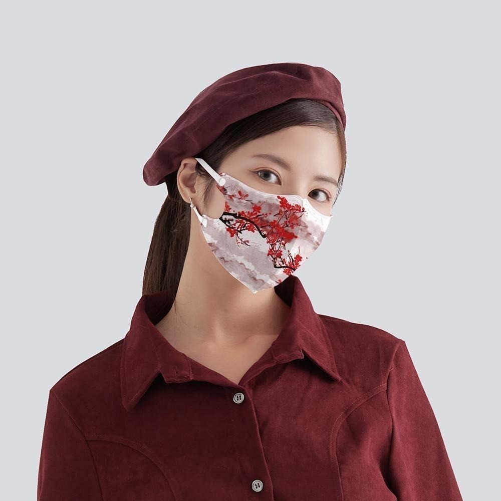 藍鷹牌 N95立體型成人醫用口罩 歲寒三友系列 10片x1盒-細節圖4