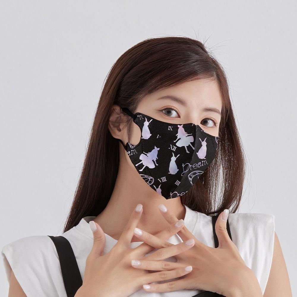 藍鷹牌 N95 立體型醫用成人口罩 愛麗絲夢遊仙境系列 10片/盒-細節圖2