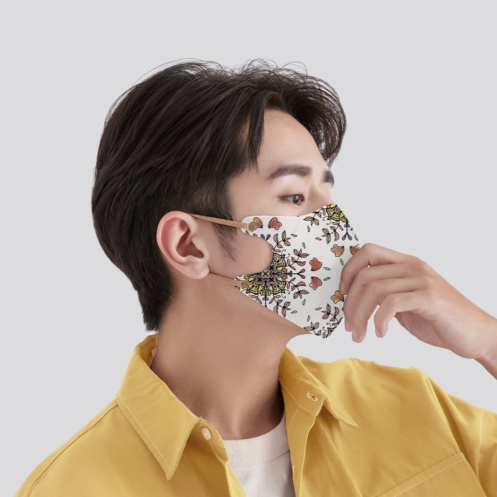 藍鷹牌 N95 立體型醫用成人口罩 與藝術共舞-戀上巴洛克系列 10片/盒-細節圖3