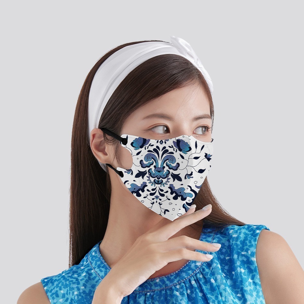 藍鷹牌 N95 立體型醫用成人口罩 與藝術共舞-戀上巴洛克系列 10片/盒-細節圖4