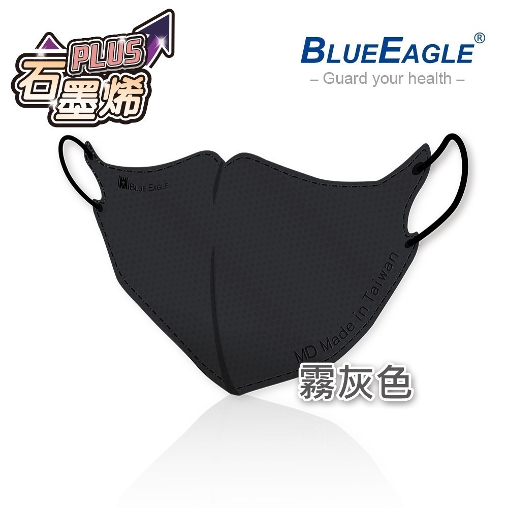 藍鷹牌 N95石墨烯 3D立體型成人醫用口罩 五層防護 50片x1盒-規格圖8