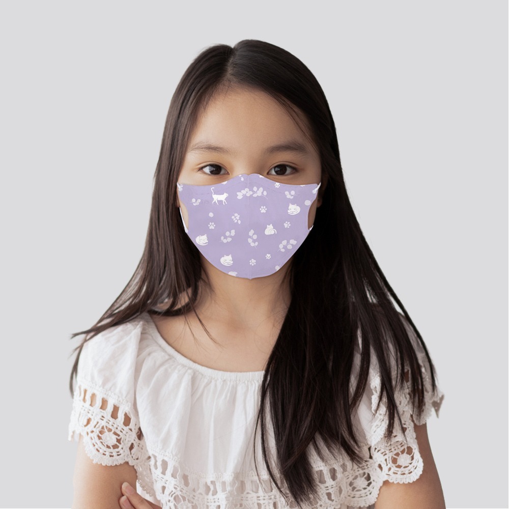 藍鷹牌 N95立體型醫用兒童口罩 貓感系列 10片/盒-規格圖1