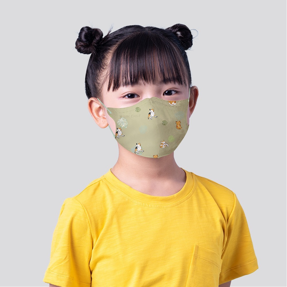 藍鷹牌 N95立體型醫用兒童口罩 貓感系列 10片/盒-規格圖1