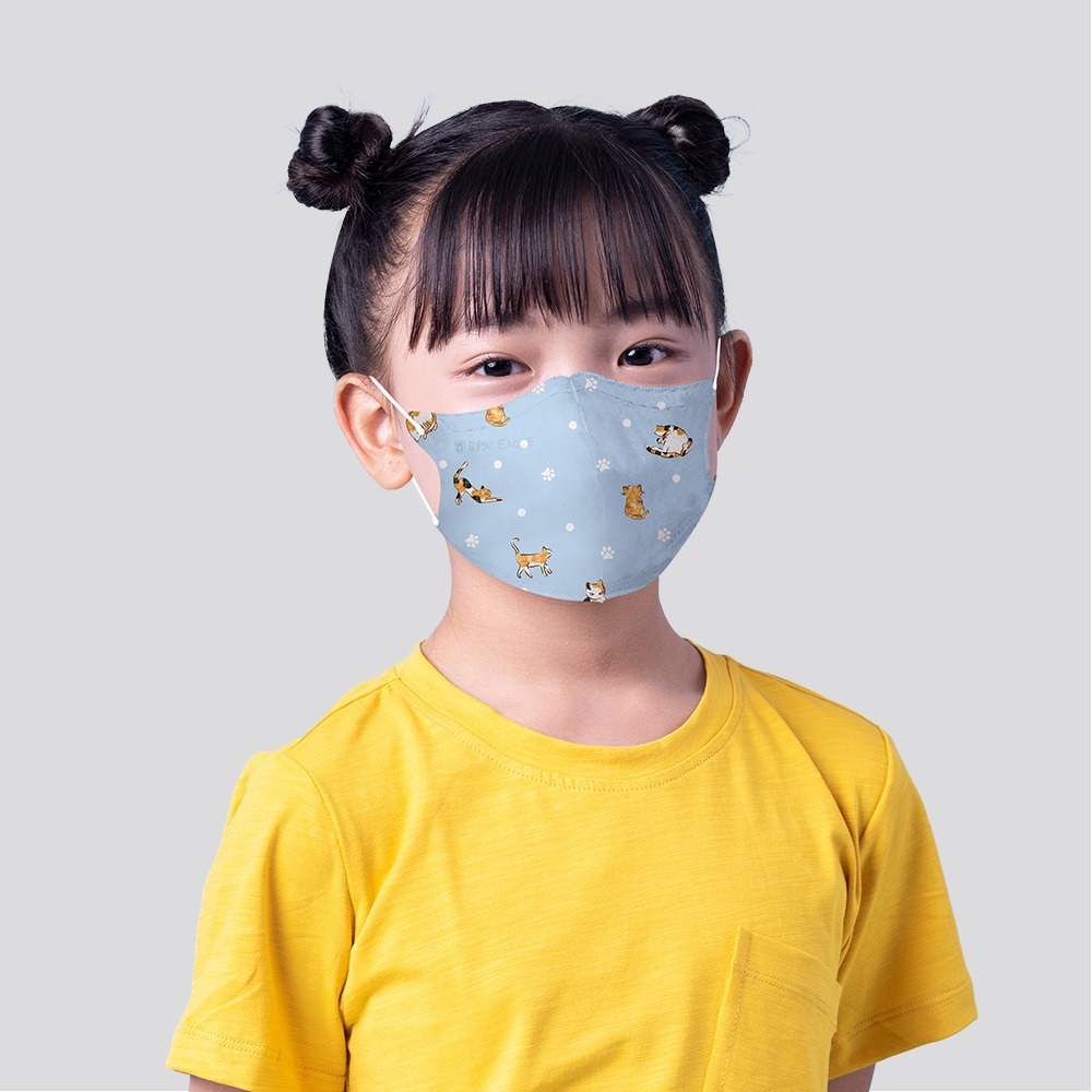 藍鷹牌 N95立體型醫用兒童口罩 貓感系列 10片/盒-規格圖1