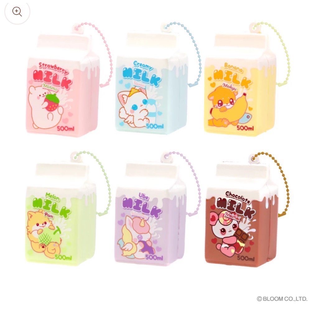 iBLOOM 日本 正版 可愛 marmo 小白熊 迷你 乳白色的牛奶盒 盲盒 六款 squishy 軟軟 捏捏 慢回彈-細節圖2