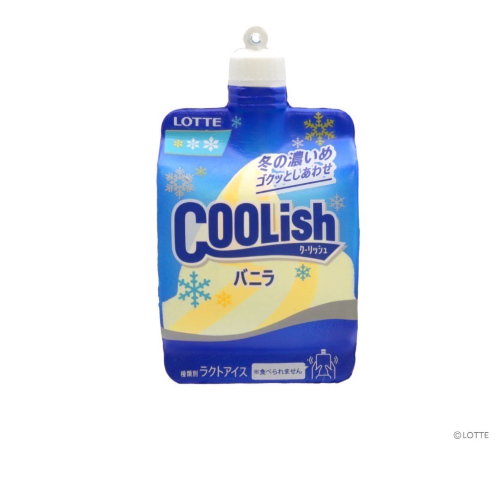 LOTTE 日本 正版 樂天 吸吸冰 仿真 COOLish 冬季雪花 吊飾 squishy 軟軟 捏捏 慢回彈 交換禮物-細節圖2