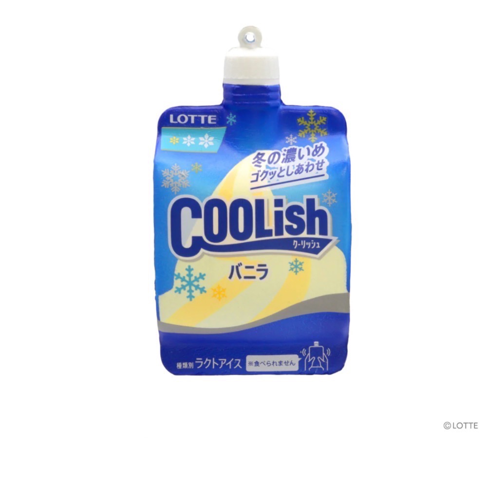 LOTTE 日本 正版 樂天 吸吸冰 仿真 COOLish 冬季雪花 吊飾 squishy 軟軟 捏捏 慢回彈 交換禮物-細節圖2
