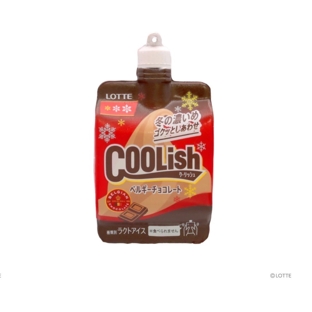 LOTTE 日本 正版 樂天 吸吸冰 仿真 COOLish 冬季雪花 吊飾 squishy 軟軟 捏捏 慢回彈 交換禮物-細節圖3