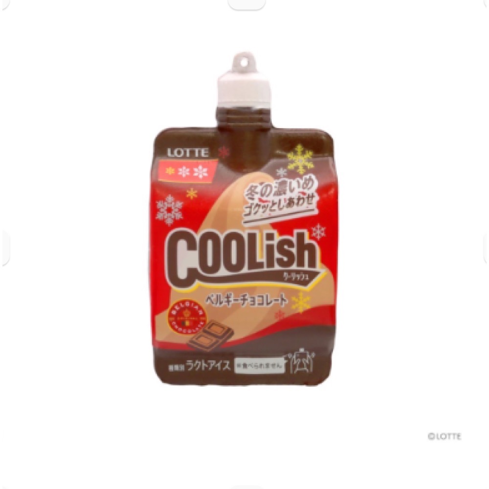 LOTTE 日本 正版 樂天 吸吸冰 仿真 COOLish 冬季雪花 吊飾 squishy 軟軟 捏捏 慢回彈 交換禮物-規格圖6