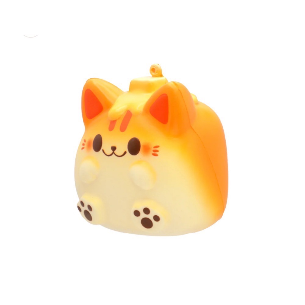 iBloom 日本 可愛 黃油貓咪 手撕四角麵包 方塊麵包 Squishy 軟軟 捏捏 慢回彈 舒壓-細節圖2