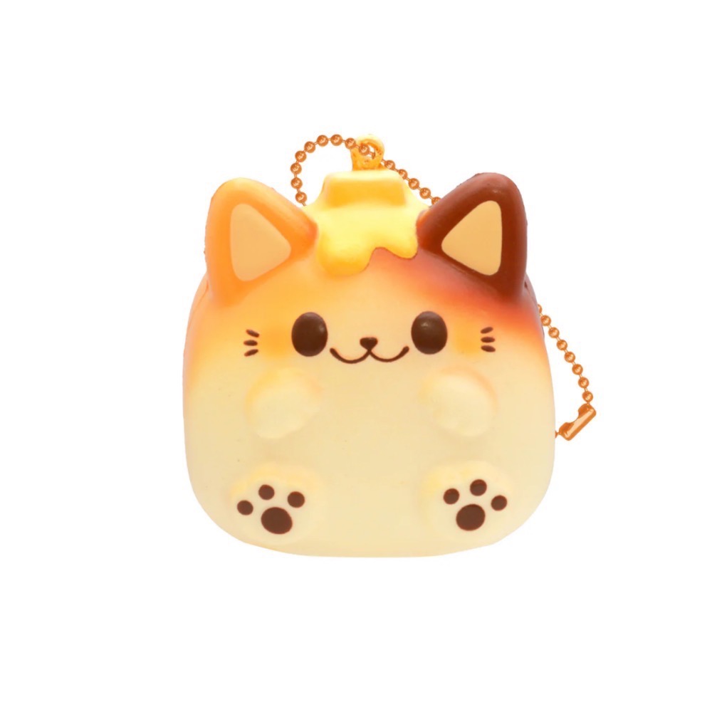 iBloom 日本 可愛 黃油貓咪 手撕四角麵包 方塊麵包 Squishy 軟軟 捏捏 慢回彈 舒壓-規格圖8