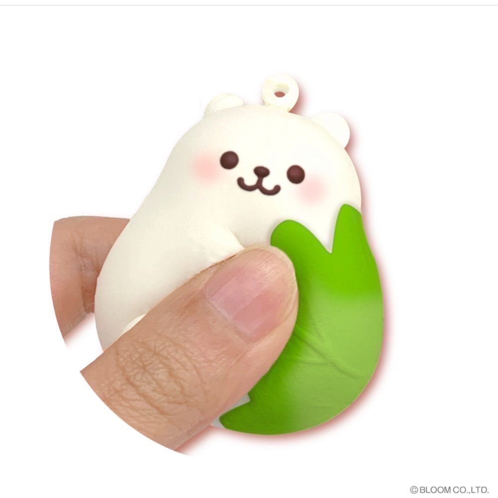 iBLOOM 日本 正版 可愛 小白熊 迷你 日式點心 和菓子 吊飾 驚喜盒 盲盒 squishy 軟軟 捏捏 慢回彈-細節圖3