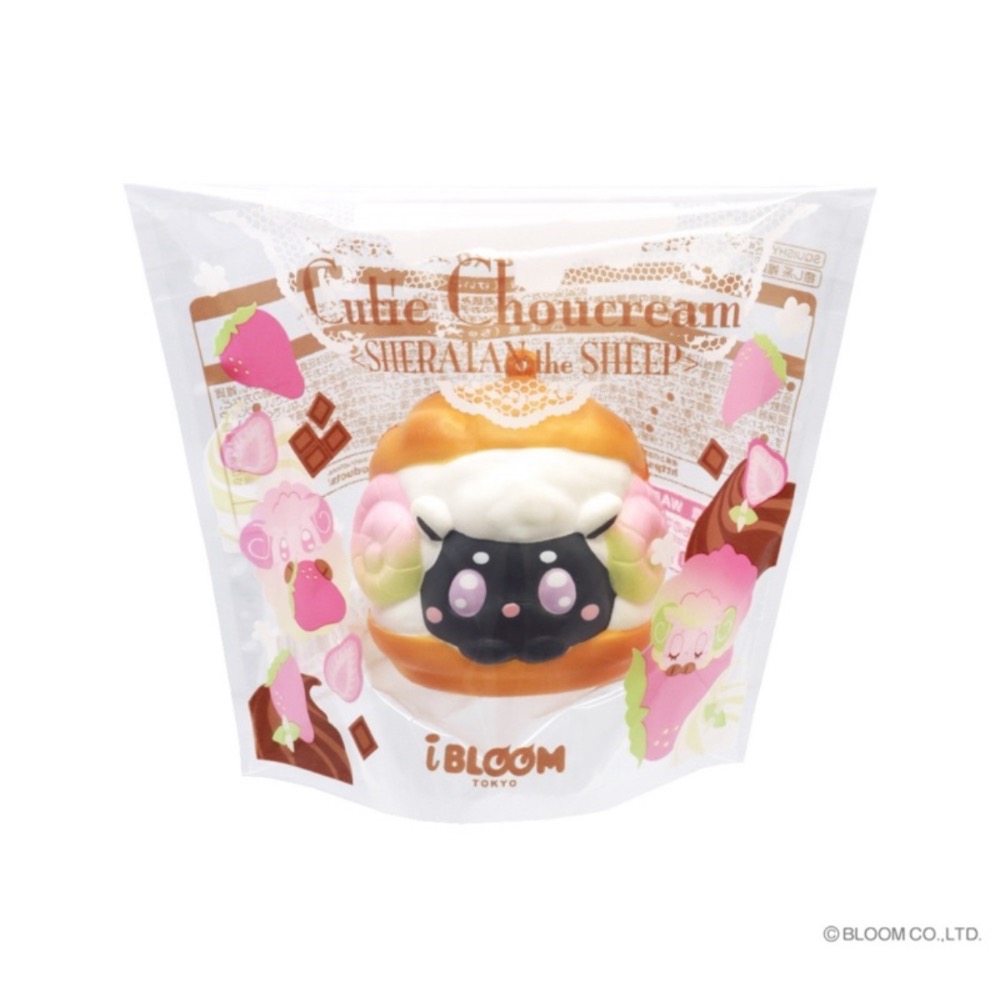 ibloom 日本 正版 可愛 奶油 泡芙 小绵羊 Sheratan 吊飾 squishy 軟軟 捏捏 慢回彈 紓壓-細節圖7