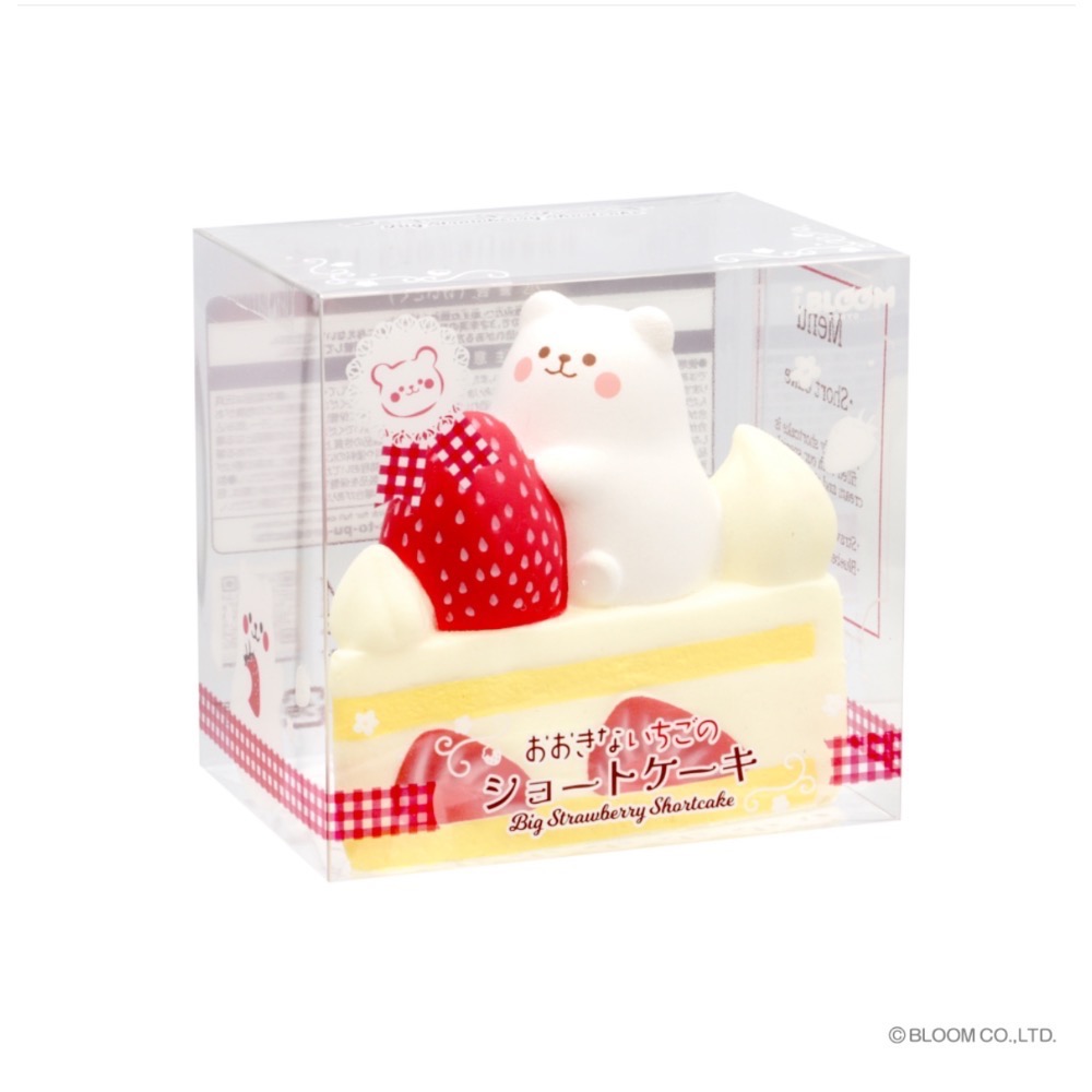 iBloom 日本 可愛 小白熊 Marmo 三角蛋糕 桃子款 Squishy 軟軟 捏捏 慢回彈 舒紓-細節圖2