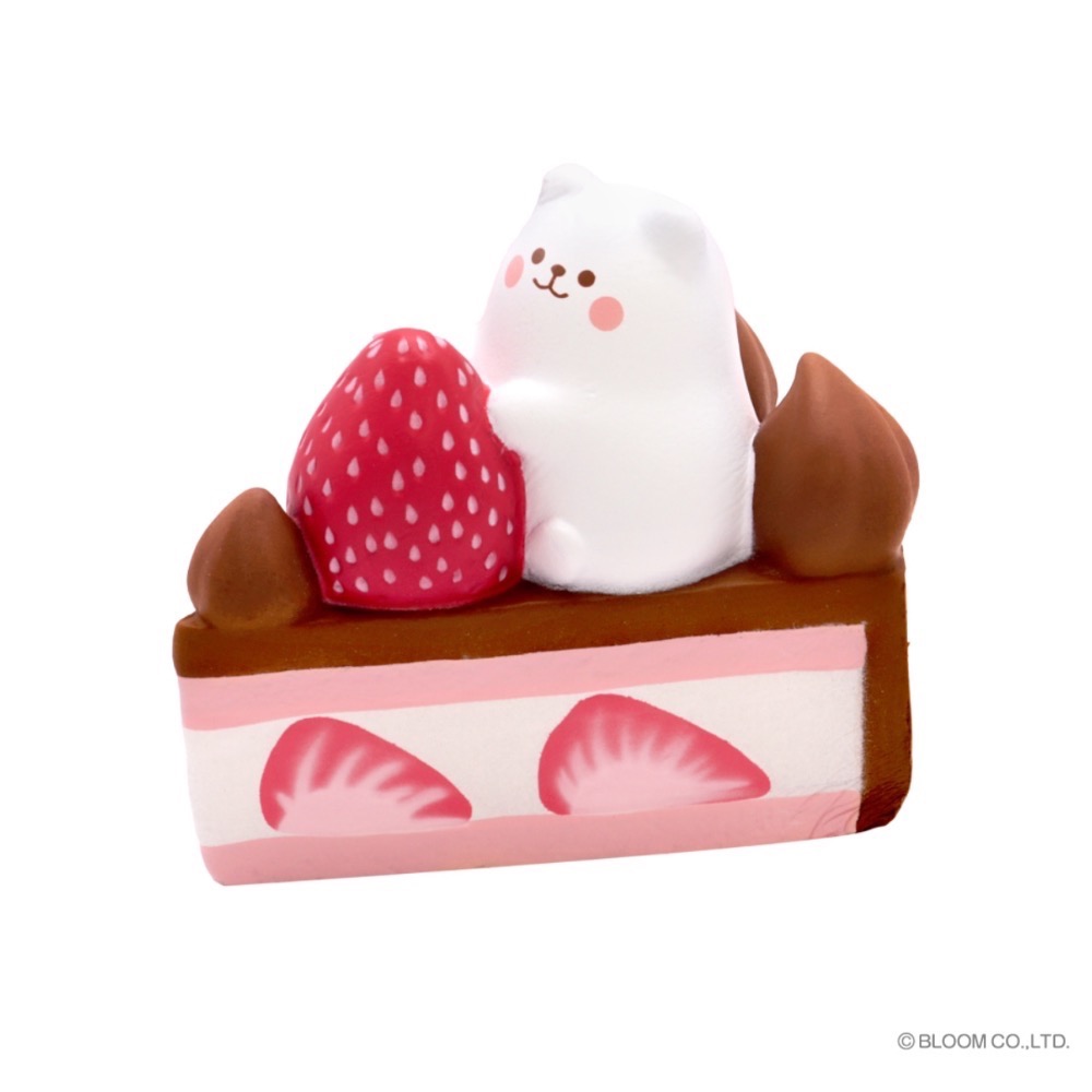 iBloom 日本 可愛 小白熊 Marmo 三角蛋糕 桃子款 Squishy 軟軟 捏捏 慢回彈 舒紓-規格圖7