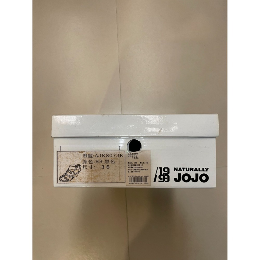 《低於2折亷讓/忘記穿了》【全新】NATURALLY JOJO 楔型羅馬羊皮涼鞋-黑色 尺寸:36-細節圖8