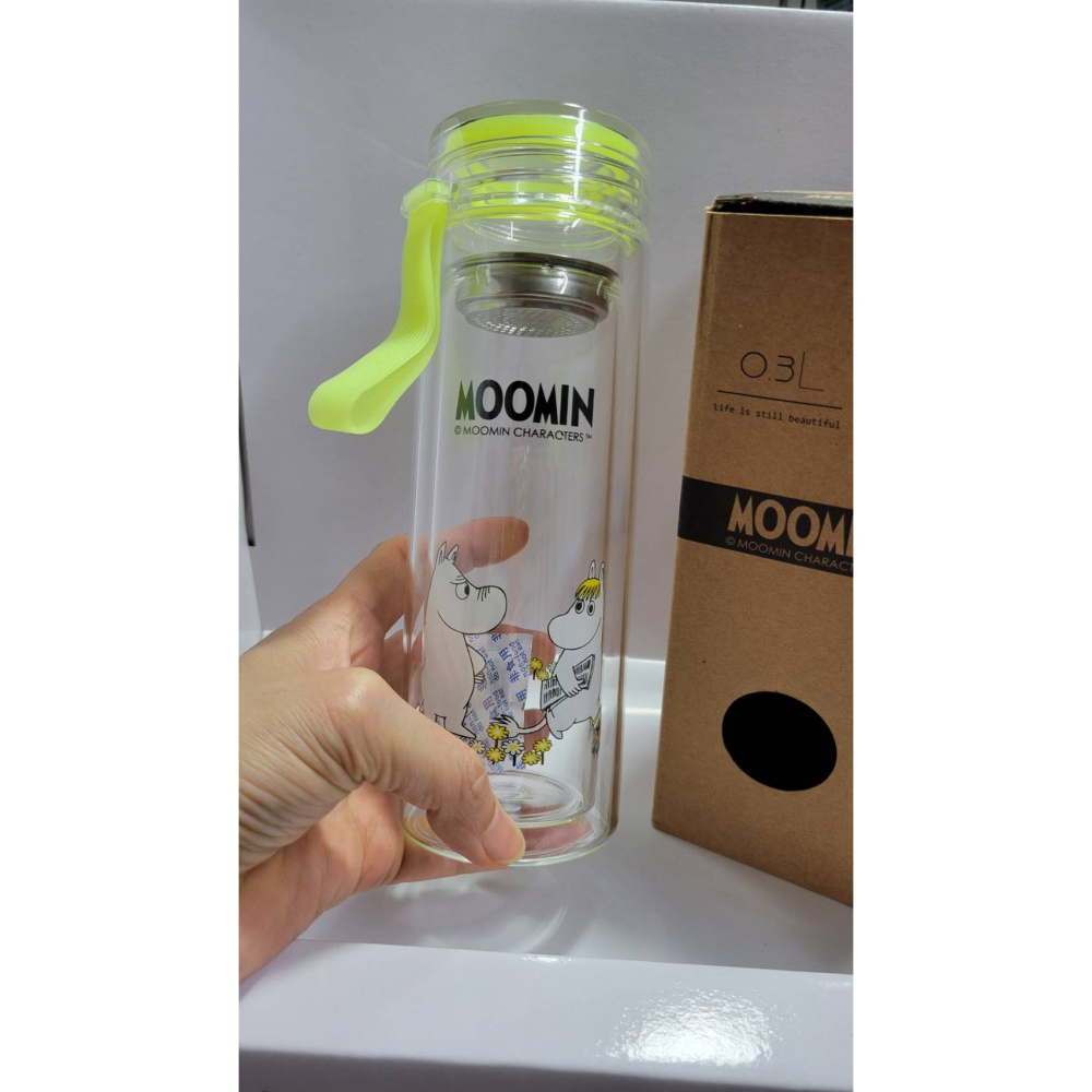 【全新】moomin清新雙層玻璃水壺 嚕嚕米泡茶杯 茶水分離杯  茶水過濾杯 (僅此1個)-細節圖2