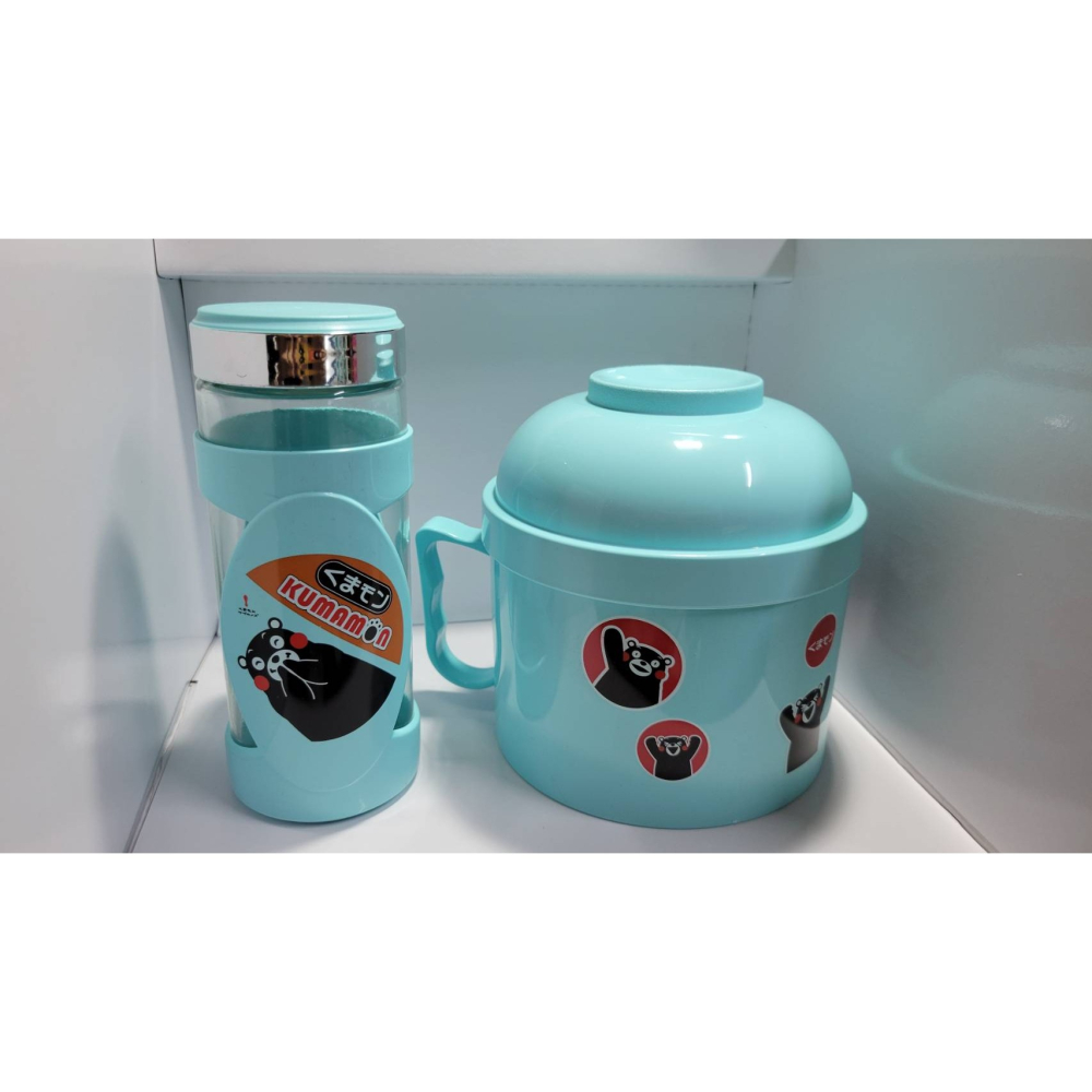 台灣製造 內膽304不鏽鋼時尚餐碗、玻璃隨身杯 禮盒組-細節圖2