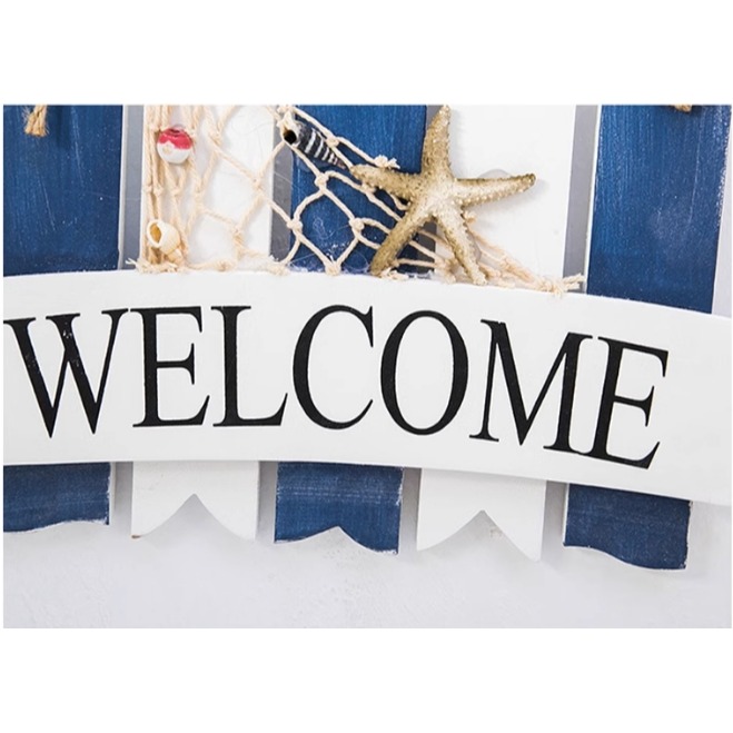 地中海 木製工藝品 WELCOME歡迎掛飾 －－－-※店舖、民宿、渡假村 佈置美化就靠它~-細節圖2