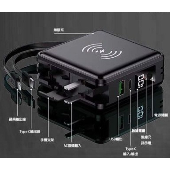 出清價買一送一999元 RDi 超強磁吸七合一行動電源15000mAh(充電模式 無線/自帶雙線)請先私訊詢問報價再下單-細節圖2