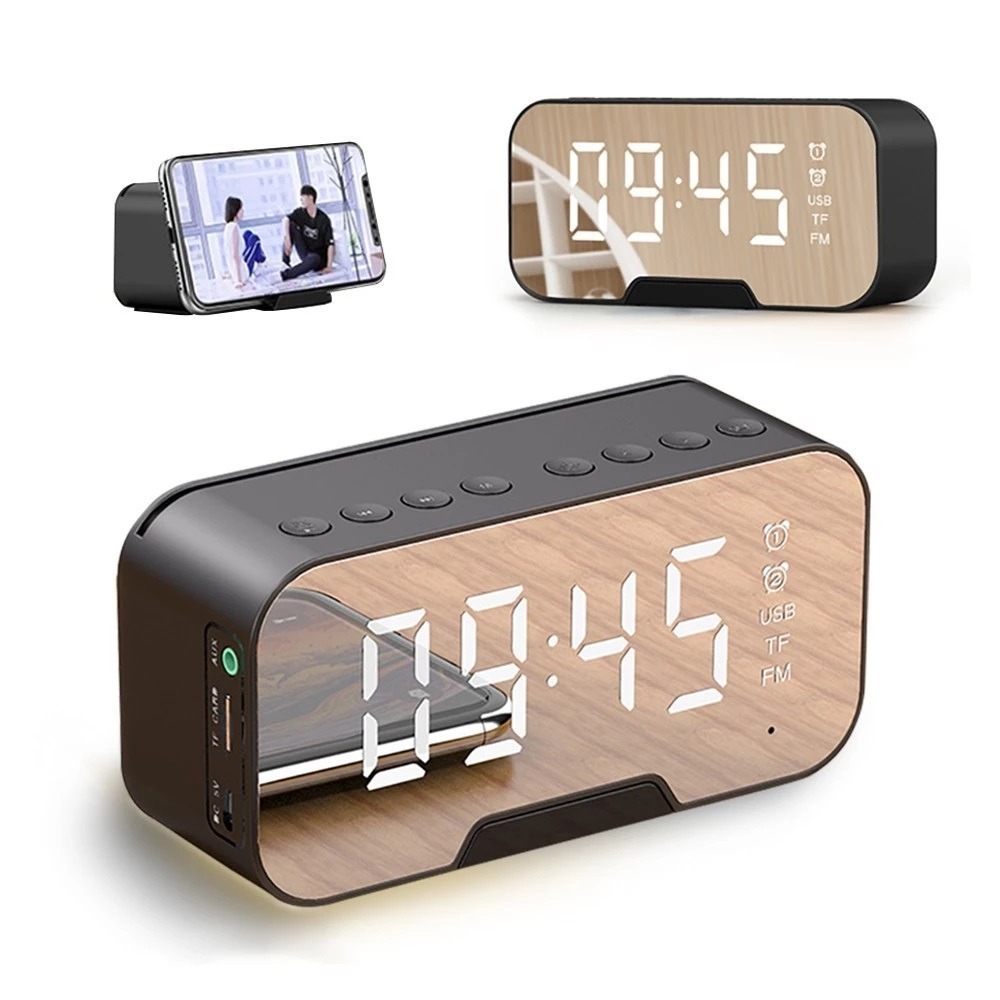 380元含運EARISE鏡面時鐘無線藍牙喇叭 重低音 高音質小音響 鬧鐘 免持通話 內置FM收音 請先私訊詢問報價再下單-細節圖5