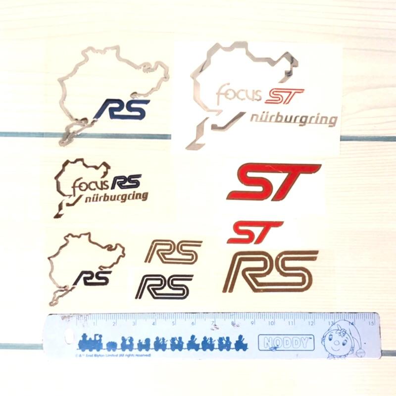 Ford Focus RS ST 金屬 車貼 mk2 mk2.5 mk3 mk3.5 mk4 車用 貼紙 紐博格林賽道-細節圖2